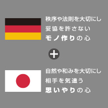 私達は、ドイツと日本の長所を活かし